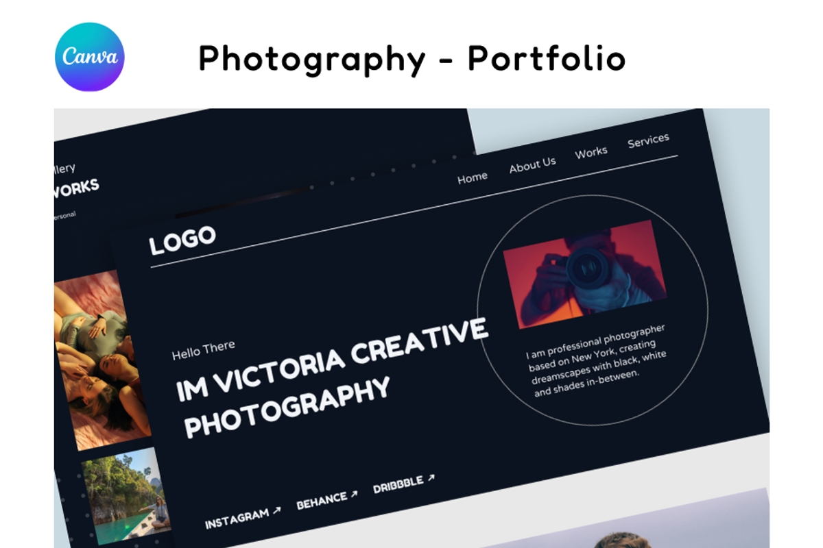 Canva Website Template - Photography, a Landing Page Template by Zannen Design (Photo 1 of 3)