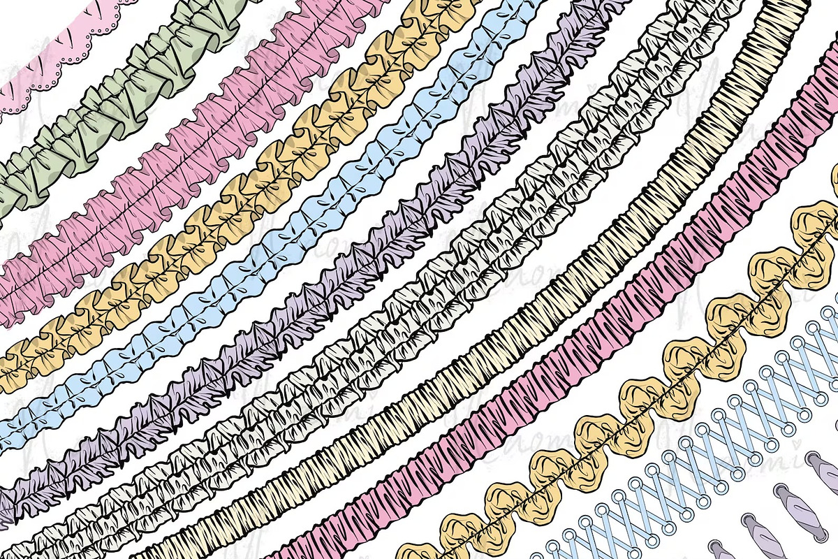 Ruffle Brushes For Procreate, a Brush Add-On by NaomiArts (Photo 4 of 4)