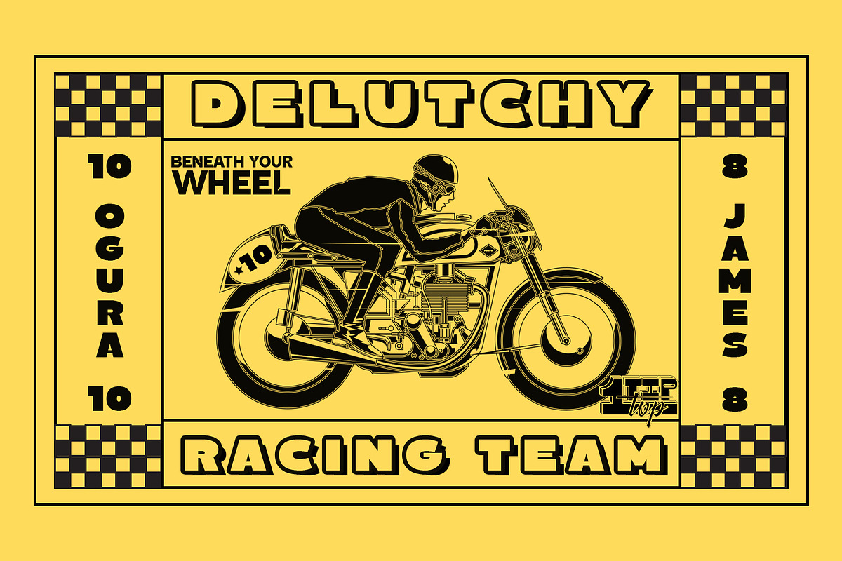 Delutchy | Display Retro Bold Font, a Sans Serif Font by Tiptop Graphic (Photo 6 of 9)