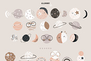 MOON night graphic collection, a Pattern Graphic by solmariart (Thumbnail 6 of 8)