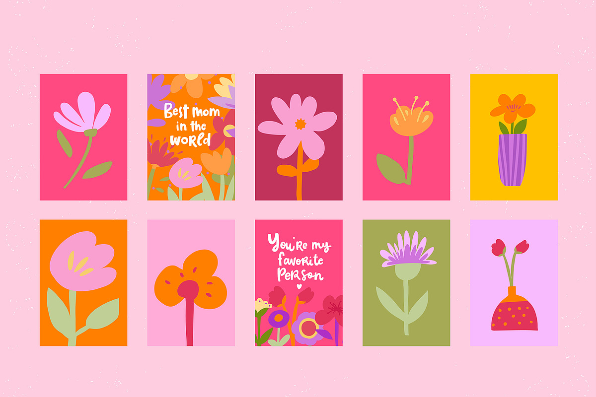 Mother's Day Cards, a Decorative Illustration by ShooShooShop (Photo 7 of 14)