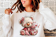 Teddy bear valentines day clipart, an Illustration by SinaCreation (Thumbnail 10 of 11)