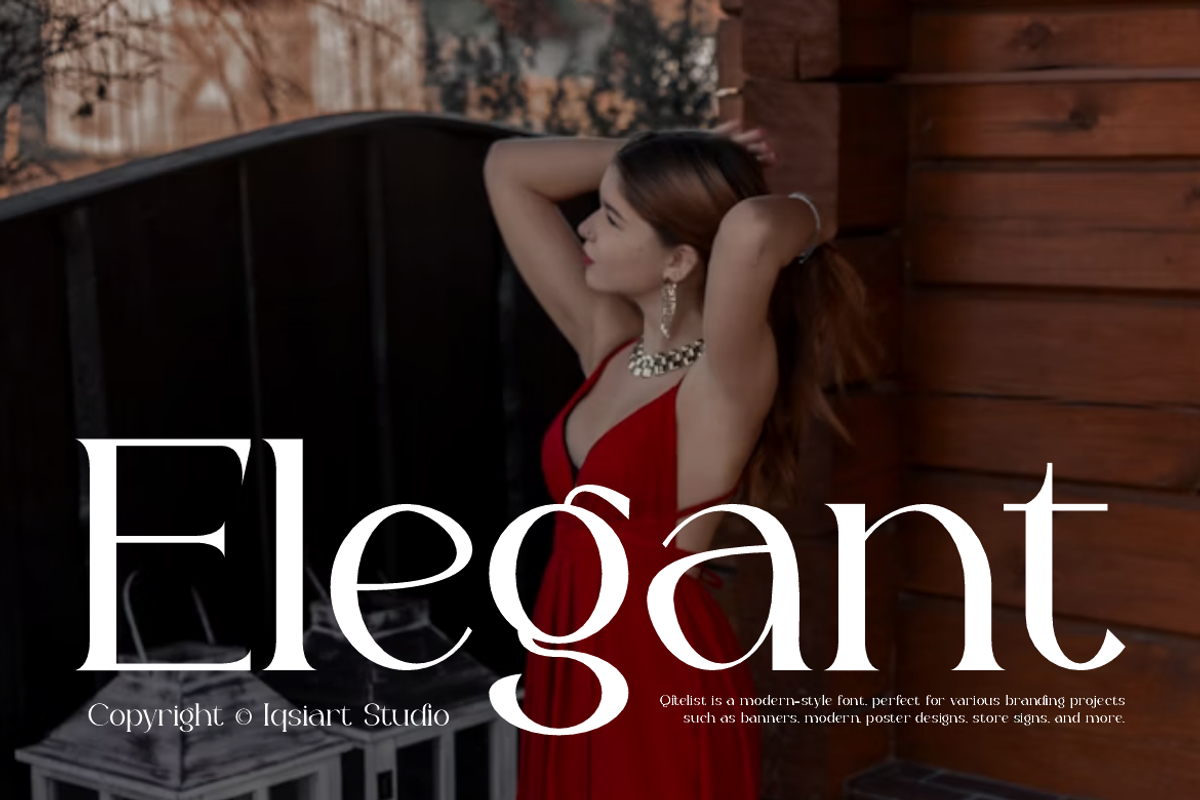 Qitelist - Elegant Serif Font, a Serif Font by Iqsiart Studio (Photo 2 of 13)