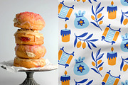 Hanukkah Clipart & Patterns Pack, a Background Graphic by Katrinelly (Thumbnail 10 of 14)
