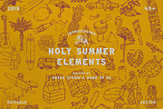 Holy Summer Vector Elements, an Illustration by Megflags (Thumbnail 1 of 4)