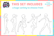 400+ Anime Body Template Stamps, a Brushes & More by Cozy Brushery (Thumbnail 6 of 7)