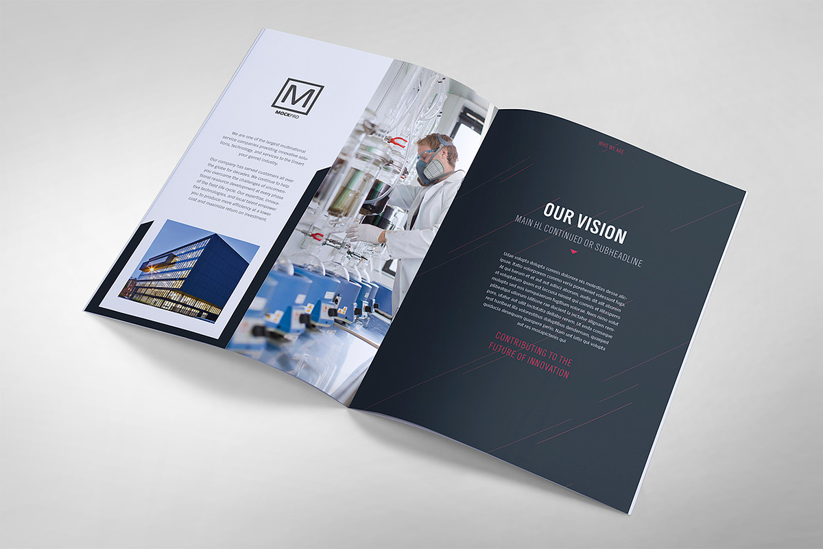 Sharp Modern Brochure and PowerPoint, a Brochure Template by Shop Mockpro (Photo 4 of 11)