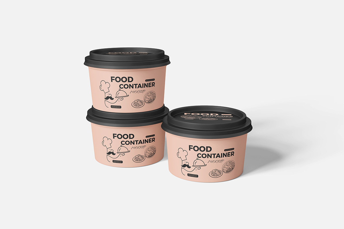 Food Container Mockup PSD Packaging, an Advertising Mockup by Indah (Photo 2 of 6)