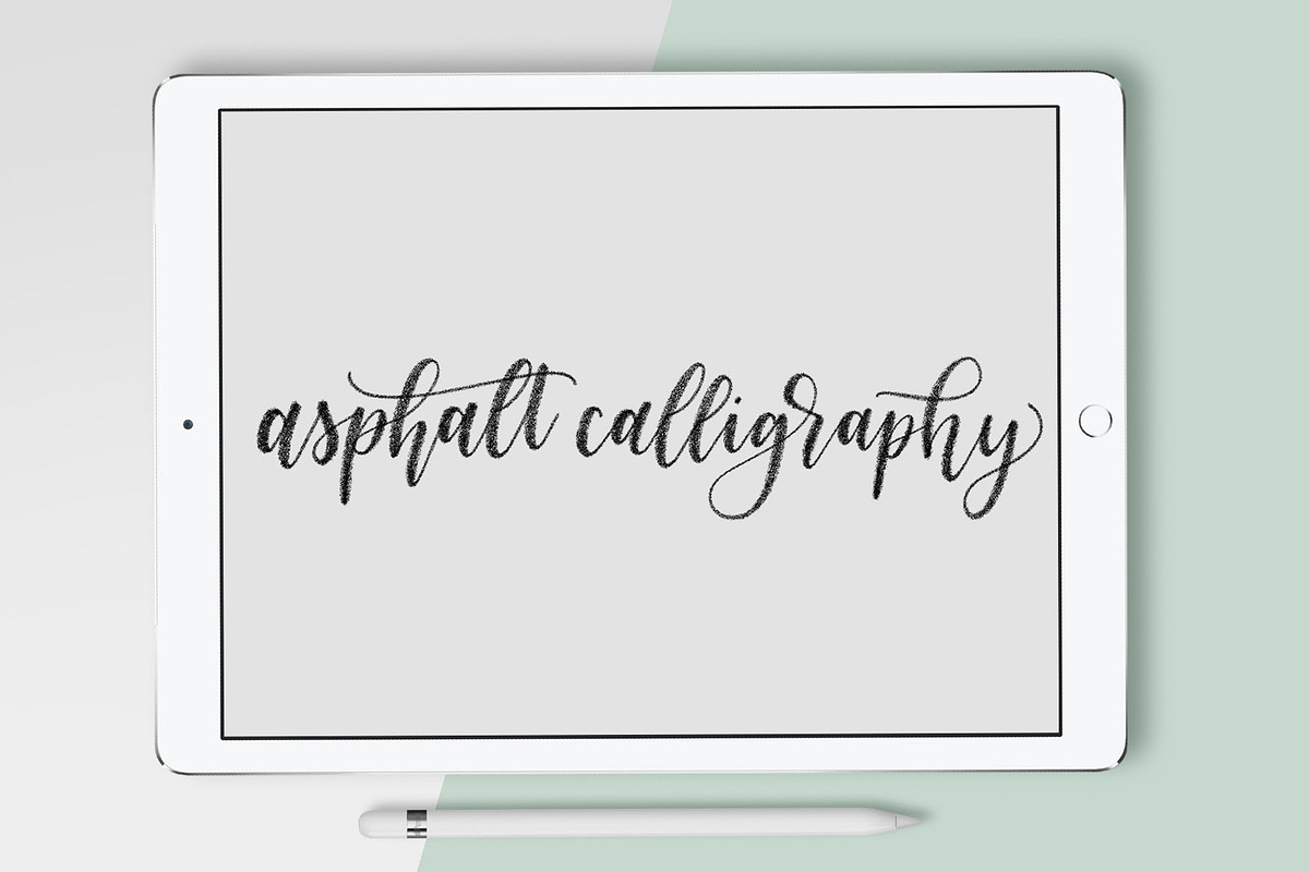 Asphalt Calligraphy Procreate Brush preview 3