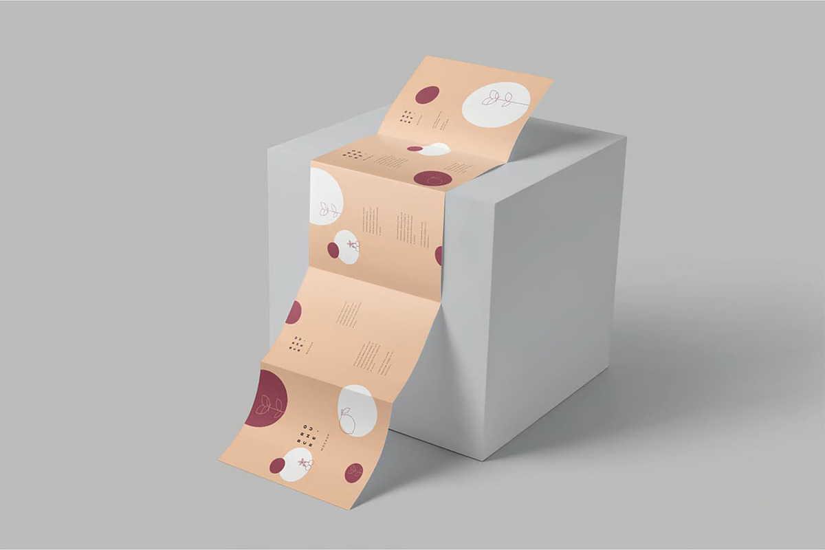 A5 5 Fold Accordion Flyer Mockups, an Advertising Mockup by megostudi0 (Photo 2 of 7)