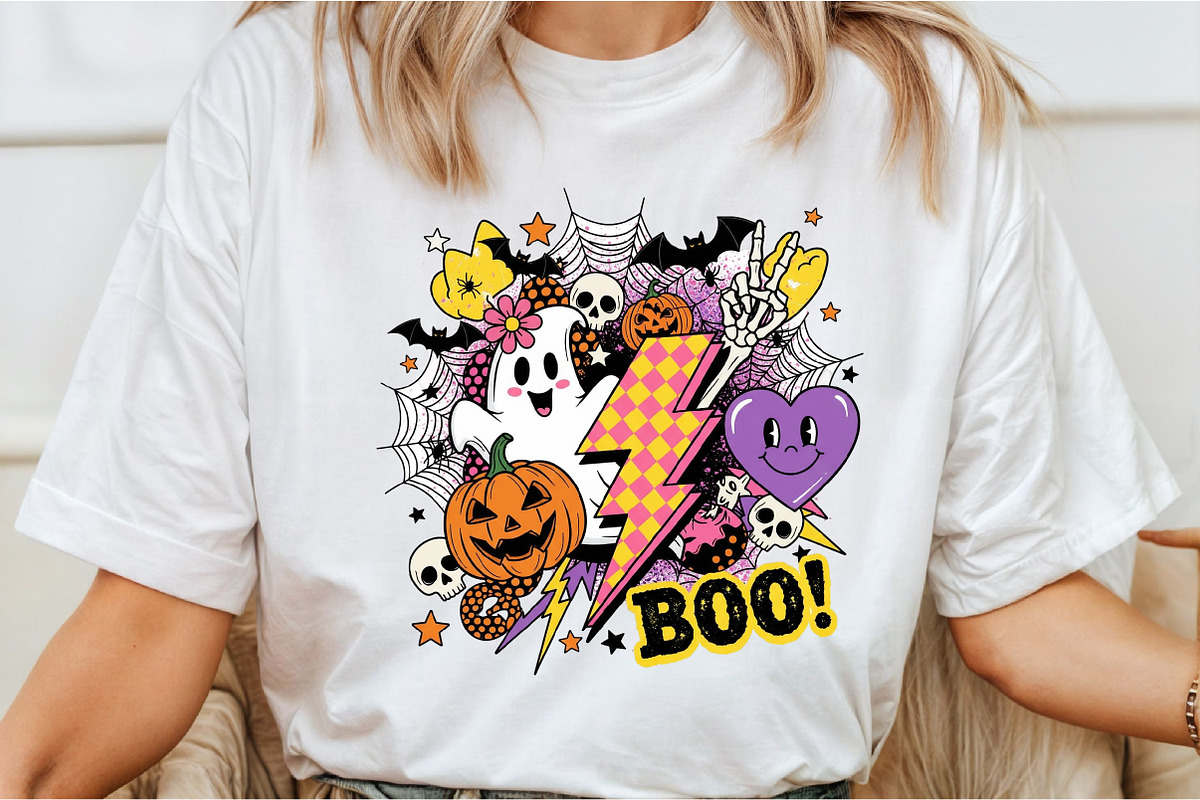 Retro Halloween PNG Sublimation, an Illustration by DreamCafeArt (Photo 2 of 7)