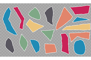 Torn horizontal color paper shape, a Texture Illustration by Zimages
