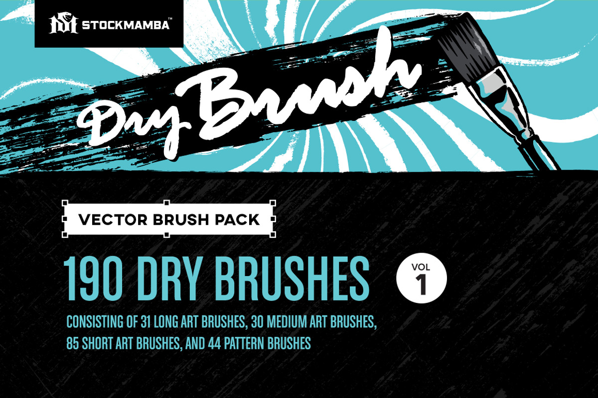 Dry Brush Vector Brush Pack, a Graphic by StockMamba (Photo 1 of 8)