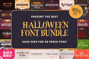 The Best Halloween Font Bundle