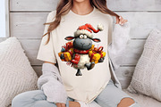 Funny Christmas Sheep Clipart, an Illustration by DreamCafeArt (Thumbnail 7 of 8)