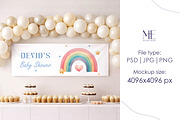 Party Banner Mockup Wall Tapestry, a Merchandise Mockup by Mie Mockup Studio (Thumbnail 4 of 8)