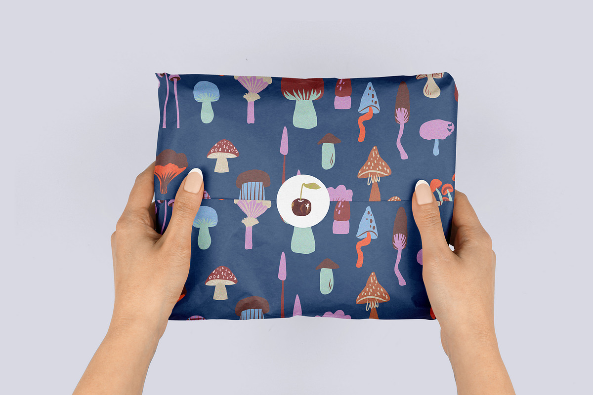 Grainy Surreal Mushrooms set, a Decorative Illustration by Paper Cherry (Photo 7 of 12)