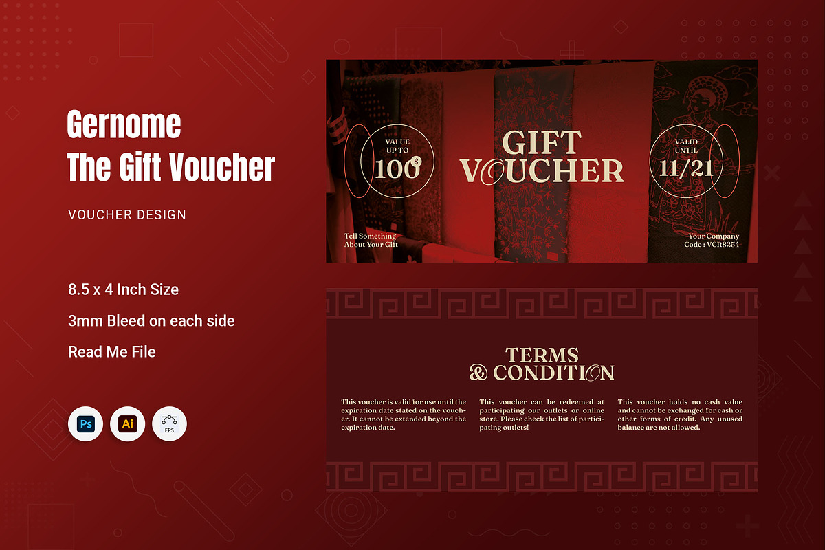 Gernome - Gift Voucher, a Print Template by Fannan Studio (Photo 1 of 3)