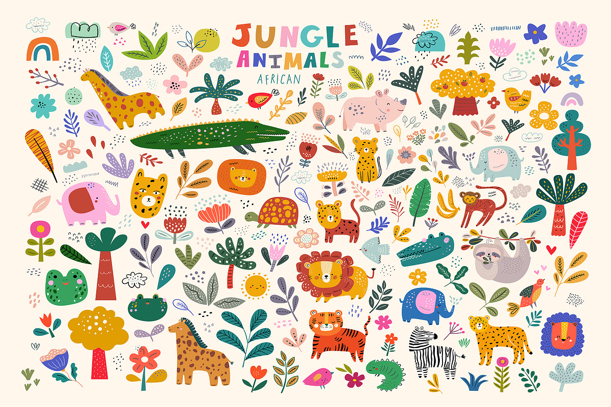 Cute baby animals collection, an Animal Illustration by MoleskoStudio (Photo 9 of 33)