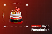 Christmas Icon 3D Pack, an Object 3D Model by Haps Space (Thumbnail 2 of 4)