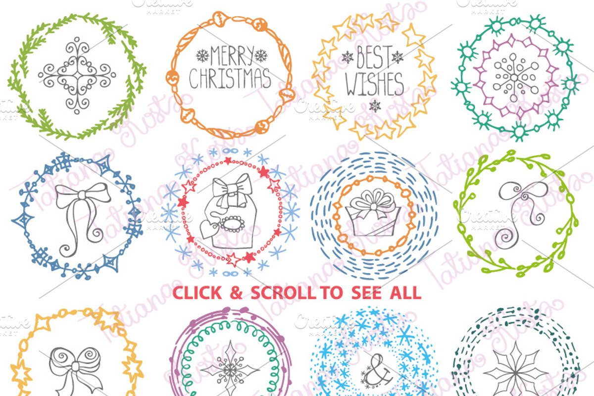 Holiday,Christmas Garland brushes, a Brush Add-On by Tatianakost49 (Photo 4 of 7)