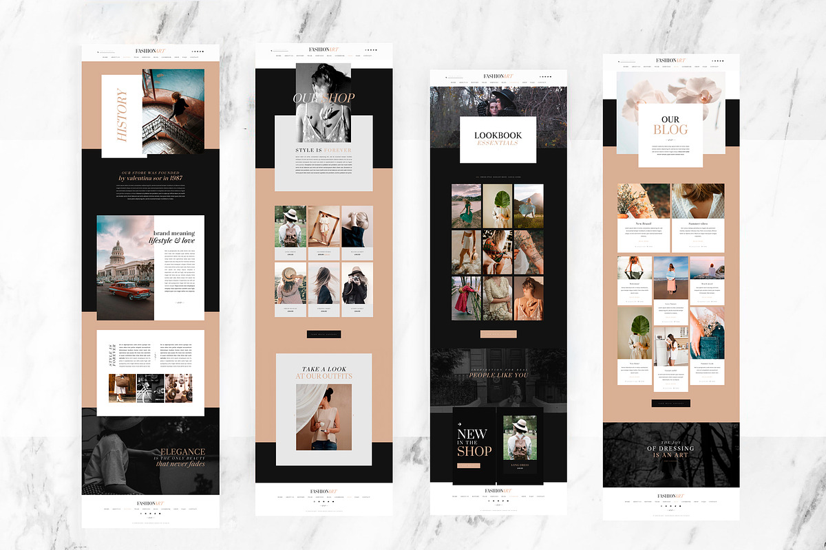 Fashion Art | Elementor Template Kit, an UI Kit Template by Touringxx Creative Studio (Photo 3 of 5)