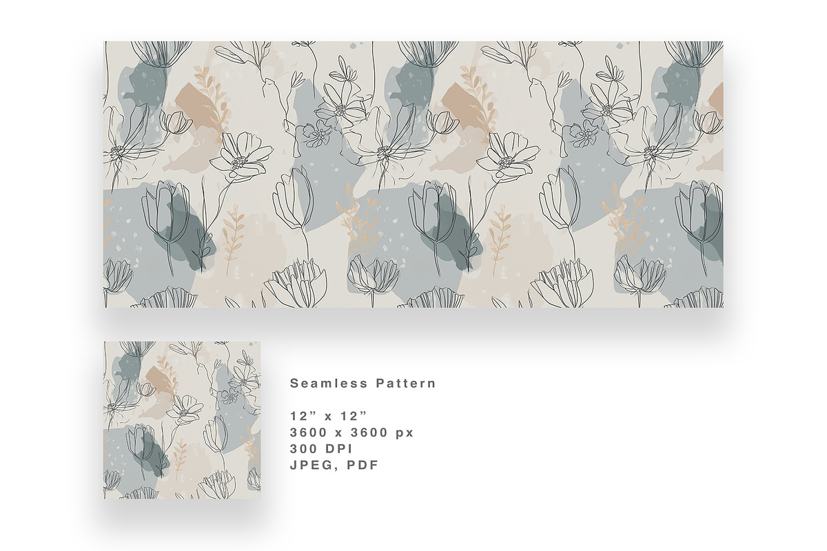 6 Seamless Pattern: Abstract Blue, a Pattern Graphic by StudioCitra (Photo 9 of 10)