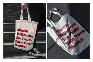 2x Canvas Tote Bag Mockup Bundle