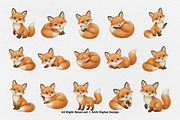 15 Bundle Watercolor Cute Fox Forest, an Animal Illustration by Morspective (Thumbnail 8 of 8)