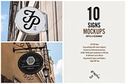 10 Signs Mockup Restaurant & Coffee, a Mockup by forgraphic™ (Thumbnail 5 of 5)