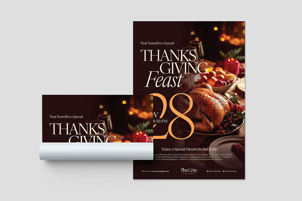 Thanksgiving Feast Flyer Template, a Flyer Template by BrandPacks (Photo 3 of 5)