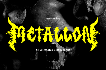 Metallon - Metal Decorative, a Blackletter Font by Indotype Foundry