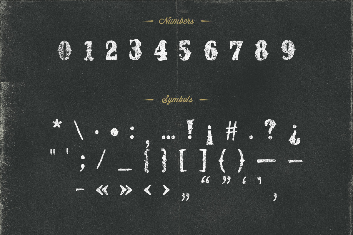 Western font Grit hand made typeface, a Font by Itsmesimon (Photo 4 of 5)