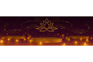 Diwali festival background with diya, an Object Illustration by art PVP - market