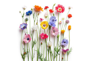 Colorful wildflowers growing on, a Nature Photo by Ylivdesign