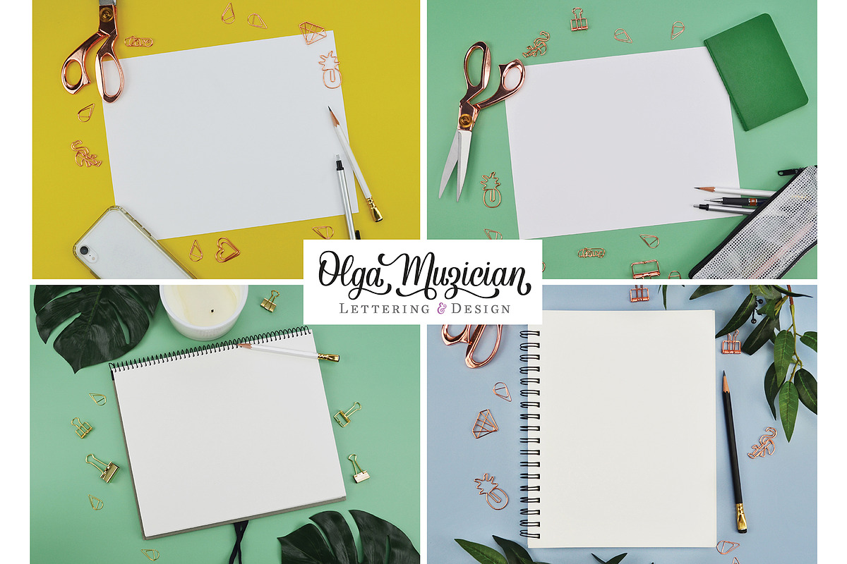 10 One-Color Flat Lay .PSD Mockups, a Print Template by Olga Muzician (Photo 3 of 3)