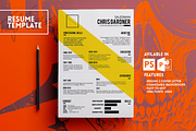 Yellow Line Resume Template, a Resume Template by Fay Zodiac (Thumbnail 1 of 3)