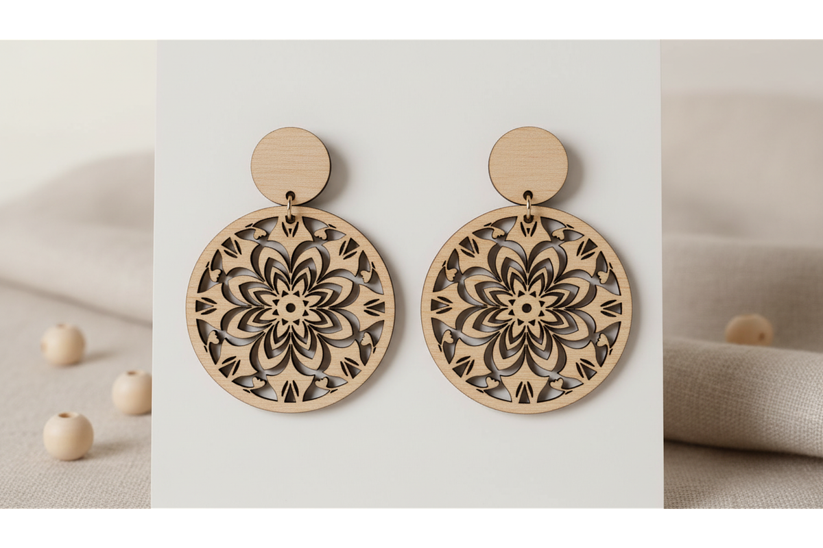 Flower Earrings Vector Set, a Graphic by hafijul (Photo 10 of 11)
