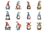 Christmas Gnome Clipart, an Illustration by Design Market (Thumbnail 2 of 3)
