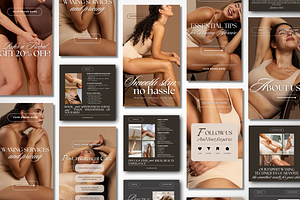 Waxing Hair Removal Instagram Canva