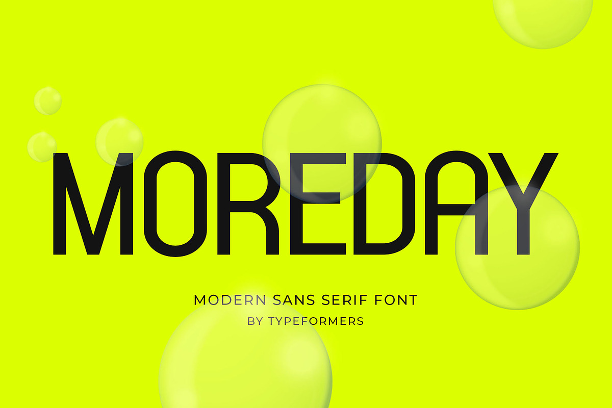 Moreday - Modern Sans Serif, a Sans Serif Font by Typeformers (Photo 1 of 5)