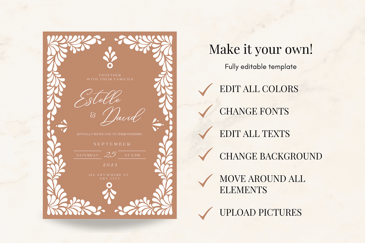 Talavera Wedding Invitations, a Templates & Theme by Akbaly (Photo 3 of 12)