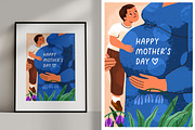 Happy Mother day greeting cards set, a Background Graphic by Good Studio (Thumbnail 3 of 6)