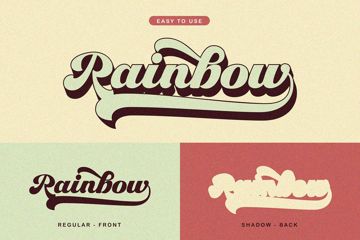 Retro Lettering - Groovy font, a Script Font by Nirmana Visual (Photo 2 of 11)
