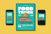 Food Truck Flyer Set, a Flyer Template by Patria Ari (P4tcreativa) (Thumbnail 1 of 4)