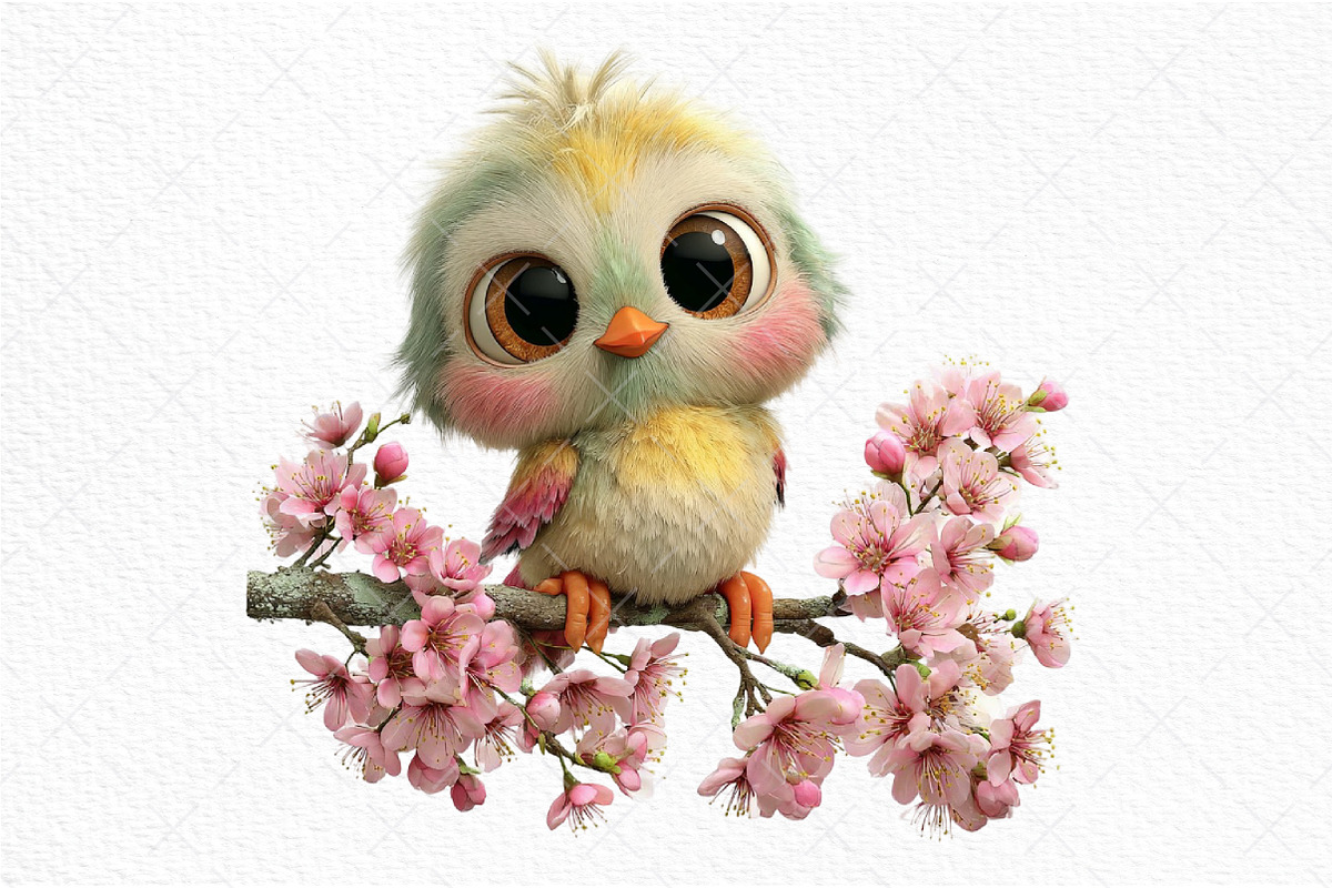 Whimsical Spring Birds Clipart PNG, an Illustration by Craft Nest (Photo 10 of 11)