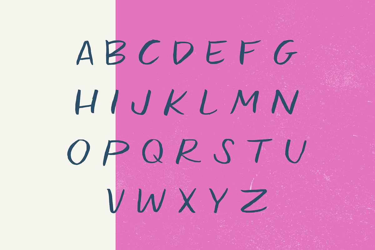 Penpal - a casual, all caps font preview 2