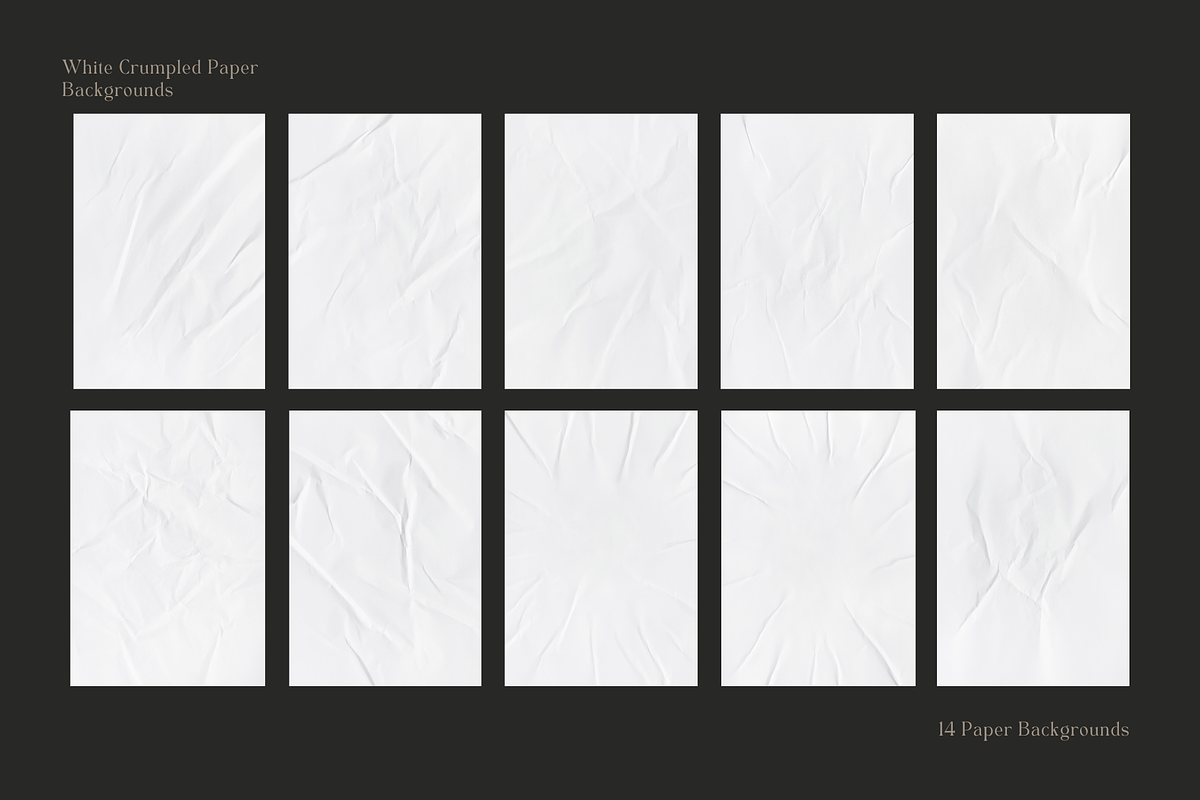 14 White Crumpled Paper Backgrounds, a Background Photo by Ksuview (Photo 2 of 3)