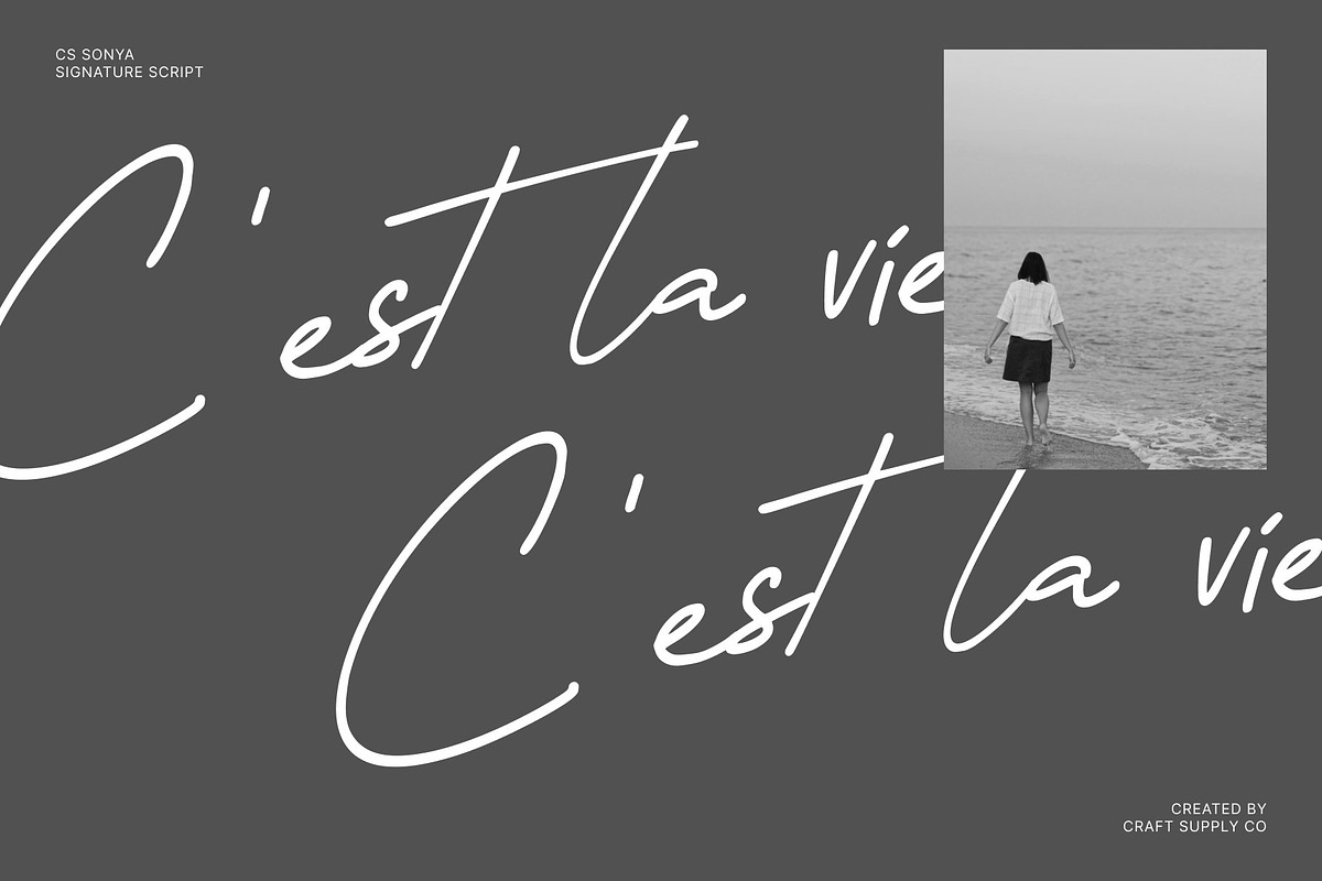 CS Sonya – Signature Font, a Script Font by Craft Supply Co. (Photo 5 of 8)