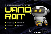 Vandroit - Techno Display Font, a Sans Serif Font by Dhabee (Thumbnail 1 of 5)